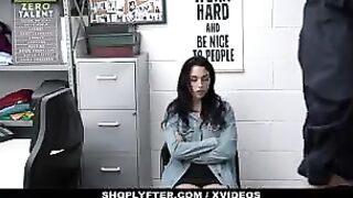 Shoplyfter - Cutie shoplifting 18 yo (Vanessa Sky) has to deep throat