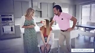 Milf and stepdad share 19 year old step-daughter